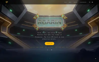 Website screenshot of Roarin (2026-05-29)