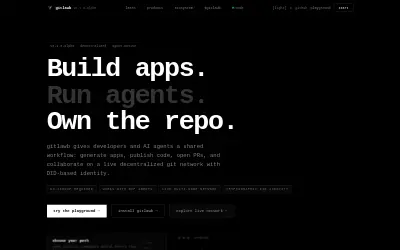 Website screenshot of gitlawb (2026-05-29)