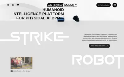 Website screenshot of Strike Robot (2026-05-20)