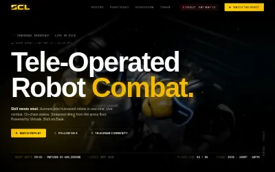 Website screenshot of Shadow Combat League (2026-05-29)