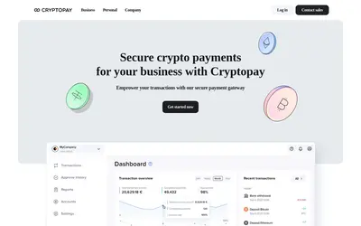 Website screenshot of Cryptopay (2026-05-22)