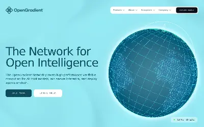 Website screenshot of OpenGradient (2026-06-04)