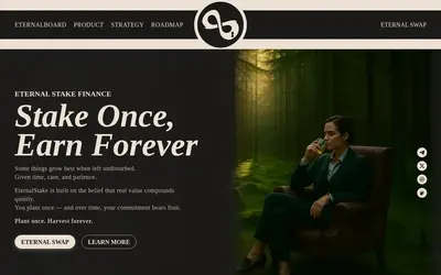 Website screenshot of Eternal Stake Finance (2026-04-26)