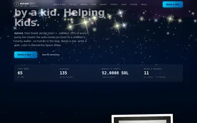 Website screenshot of TheSpaceShibaInu (2026-05-02)