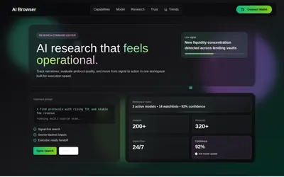 Website screenshot of AI Browser (2026-05-02)