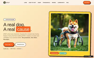 Website screenshot of Wheelchair Pup (2026-05-03)