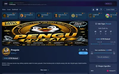 Website screenshot of PENGUIN (2026-05-03)