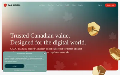 Website screenshot of CAD Digital (2026-05-03)