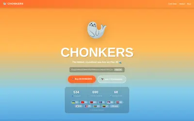 Website screenshot of Chonkers (2026-05-03)