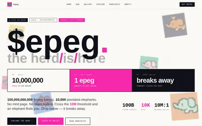 Website screenshot of ePEG (2026-05-06)