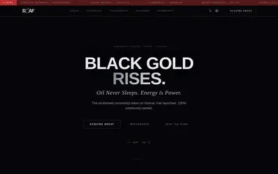 Website screenshot of Russian Oil Asset Fund (2026-05-07)