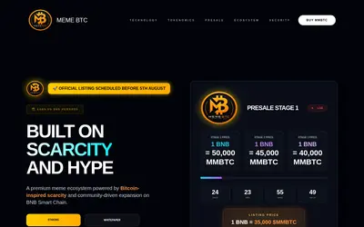 Website screenshot of MemeBtc (2026-05-11)