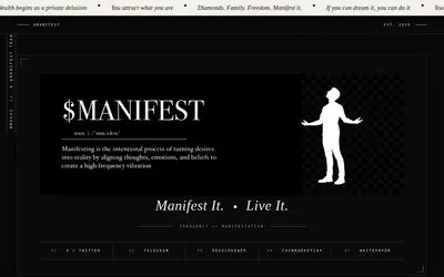 Website screenshot of Manifesting (2026-05-19)