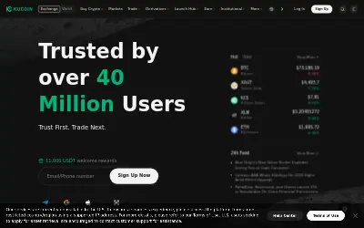 Website screenshot of KuCoin Shares (2026-05-29)