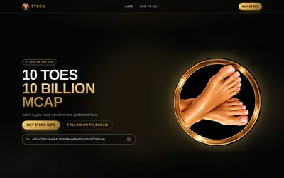 Website screenshot of TOESCOIN (2026-05-21)