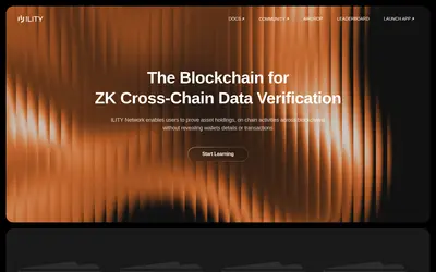 Website screenshot of ILITY (2026-05-22)