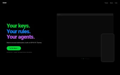 Website screenshot of grantr (2026-05-24)