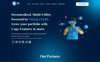 Website screenshot of Tenup (2026-05-23)