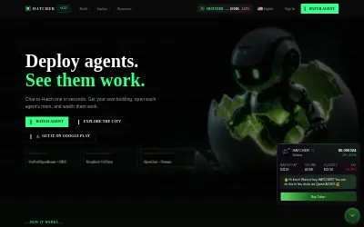 Website screenshot of HatcherLabs (2026-05-26)