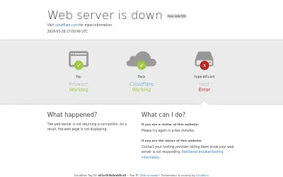 Website screenshot of HYPE-ETF (hype-etf.com) (2026-05-26)