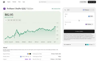Website screenshot of ProShares UltraPro QQQ Tokenized Stock (Ondo) (2026-05-27)