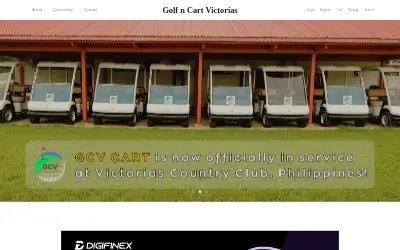 Website screenshot of Golf Cart Victorias (2026-05-31)