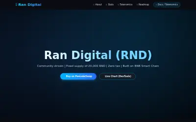 Website screenshot of Ran Digital (2026-06-10)