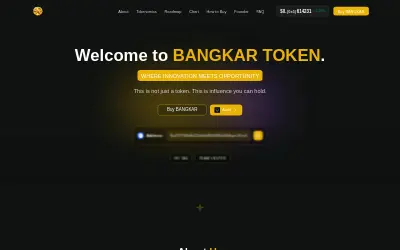 Website screenshot of BANGKAR TOKEN (2026-06-14)