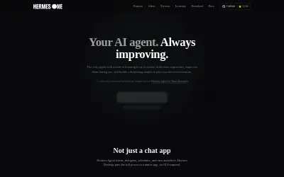 Website screenshot of Hermes Desktop (2026-06-22)