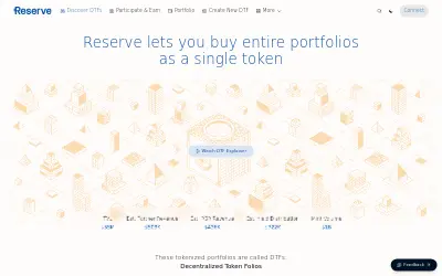 Website screenshot of Reserve AI Power DTF (2026-06-23)