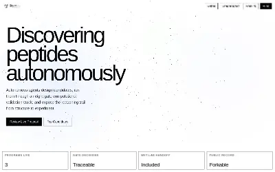 Website screenshot of Peptai (2026-06-24)