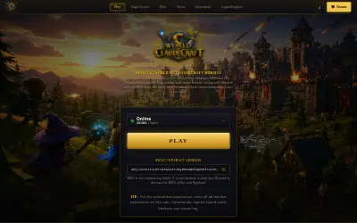Website screenshot of World Of Claudecraft (2026-06-25)