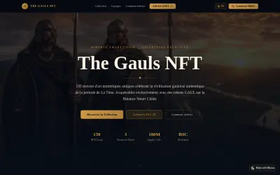 Website screenshot of The Gauls NFT (2026-06-25)