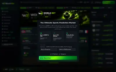 Website screenshot of WORLD BET (2026-06-26)