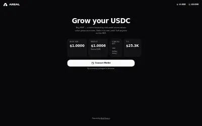 Website screenshot of Areal Finance (2026-06-27)