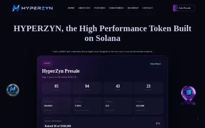 Website screenshot of HyperZyn (2026-06-28)