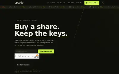 Website screenshot of Opcode (2026-06-29)