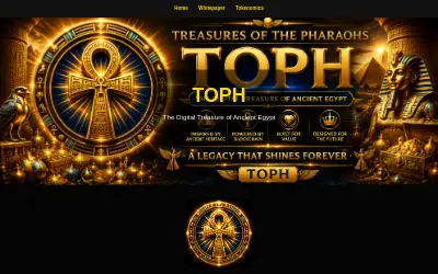 Website screenshot of Treasures of the Pharaohs (BSC) (2026-06-29)
