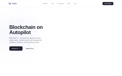 Website screenshot of Helix AI (2026-06-29)