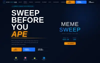 Website screenshot of Meme Sweep (2026-06-29)