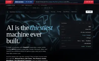 Website screenshot of United States Water Reserve (2026-06-29)