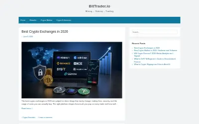 Website screenshot of Bittrader (2026-06-24)