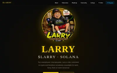 Website screenshot of Larry (2026-07-01)
