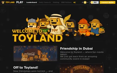 Website screenshot of TOYLAND (2026-07-02)
