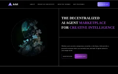 Website screenshot of Arbit (2026-07-02)