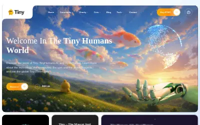 Website screenshot of Tiny Humans AI (2026-07-03)