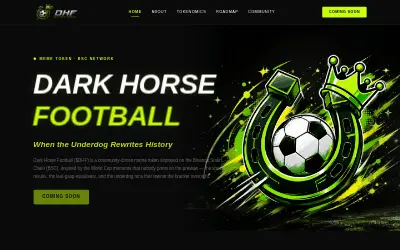 Website screenshot of Dark Horse Football (2026-07-06)