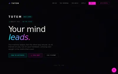 Website screenshot of Totem (2026-07-07)