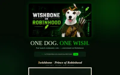 Website screenshot of WISHBONE (2026-07-09)