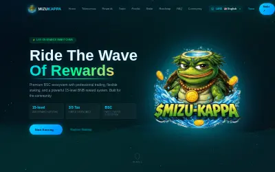Website screenshot of MIZU KAPPA (2026-07-13)